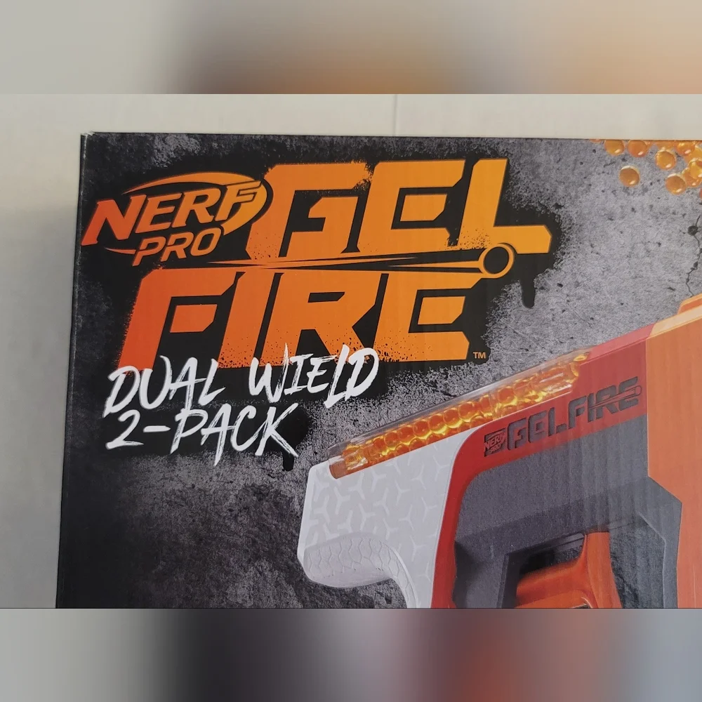 Nerf Pro Gel Fire Dual Wield 2-Pack guns pistols water Bead like red white black